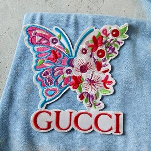 Beautiful Floral Butterfly Embroidered Iron-on Patch